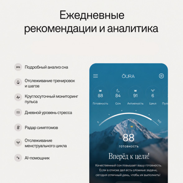 Умное кольцо Oura Ring 5 (размер 8), золотой/Gold в Ижевске