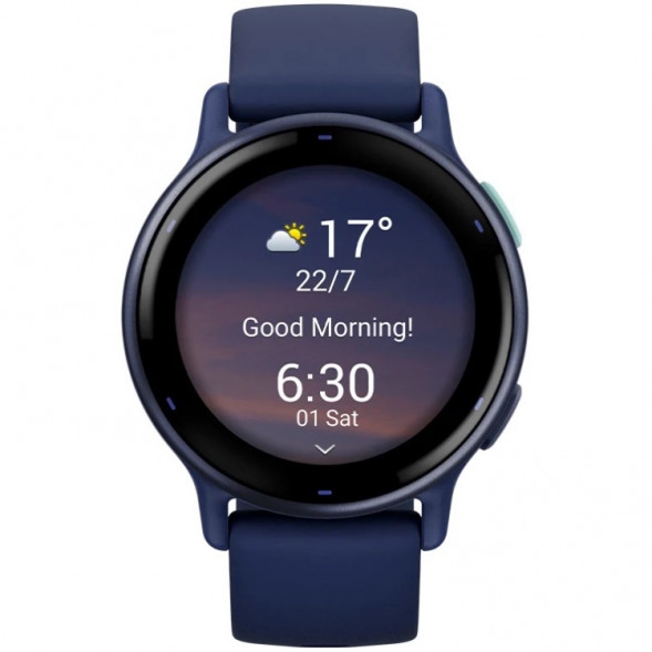 Умные часы Garmin Vivoactive 5, синие с металлически-синим безелем и силиконовым ремешком 010-02862-12 в Ижевске