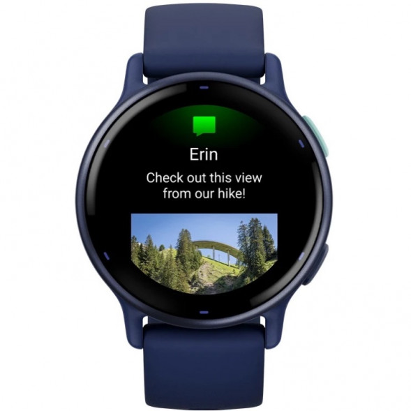 Умные часы Garmin Vivoactive 5, синие с металлически-синим безелем и силиконовым ремешком 010-02862-12 в Ижевске
