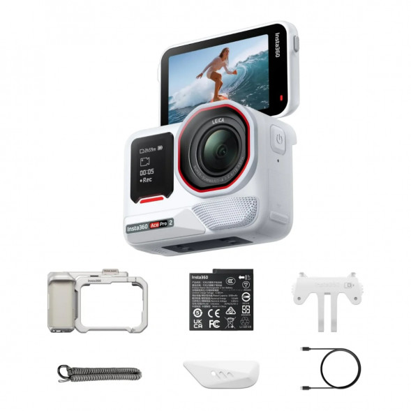 Экшн-камера Insta360 Ace Pro 2 Single Battery Xplorer Bundle, Arctic White в Ижевске
