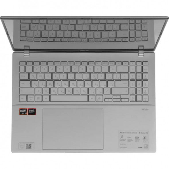 Ноутбук ASUS VivoBook S16 M3607KA-SH131 (16&amp;quot;, OLED, AMD Ryzen AI 5 330 2ГГц, 4 ядра, 16ГБ DDR5, 512ГБ SSD, AMD Radeon 820M, без ОС), серебристый в Ижевске
