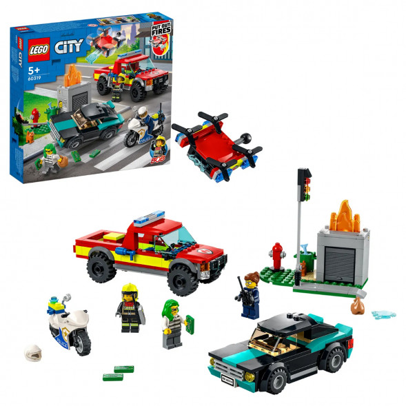 Конструктор LEGO City Fire 60319 Пожарная бригада и полицейская погоня в Ижевске