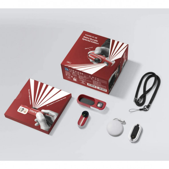 Экшн-камера Insta360 Go 3S Retro Bundle Special Edition 128ГБ, Red в Ижевске