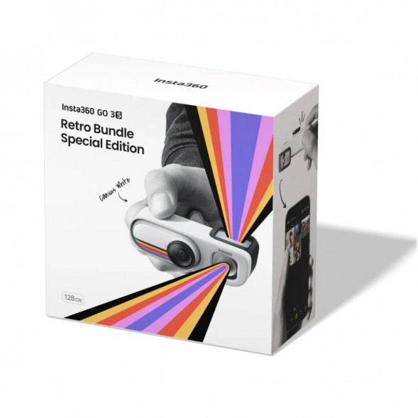 Экшн-камера Insta360 Go 3S Retro Bundle Special Edition 128ГБ, White в Ижевске